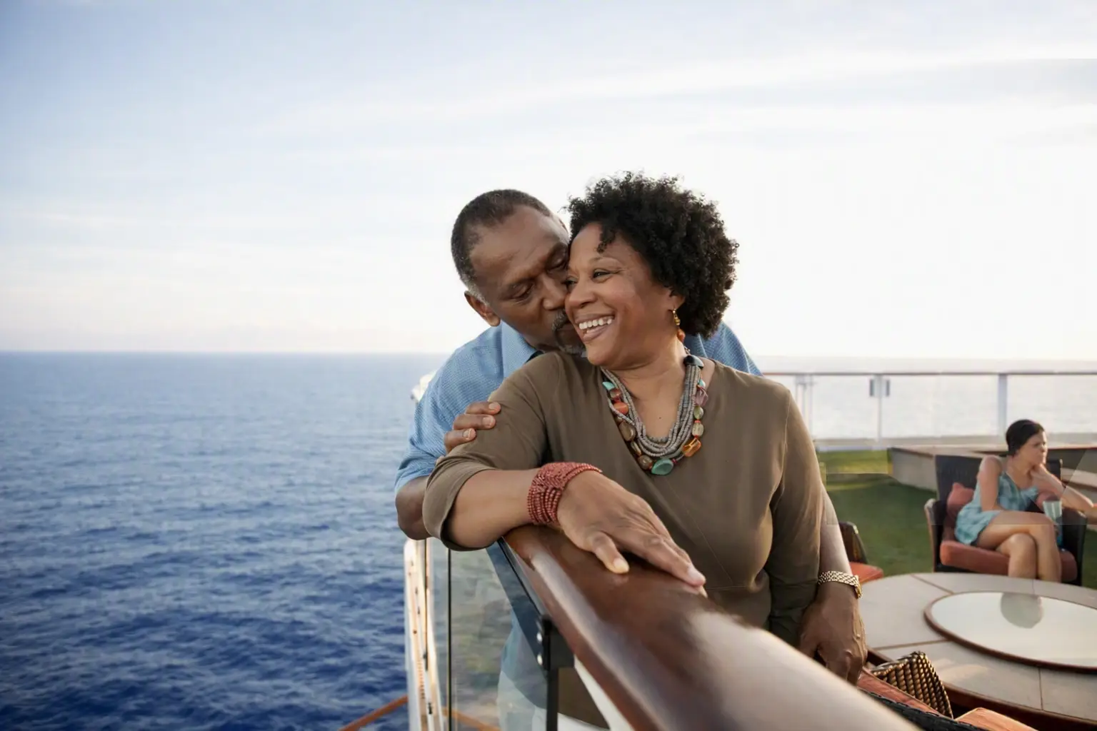 Old couple on deck